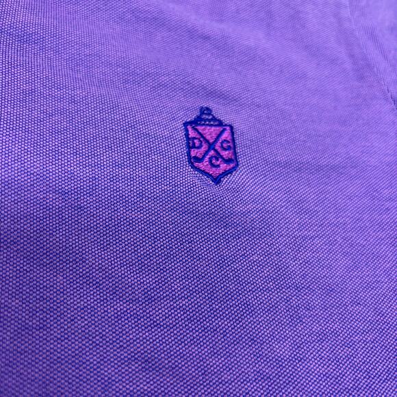 Greyson Mens Small Purple Short Sleeve Cotton Blend Golf Polo Shirt - Picture 3 of 7